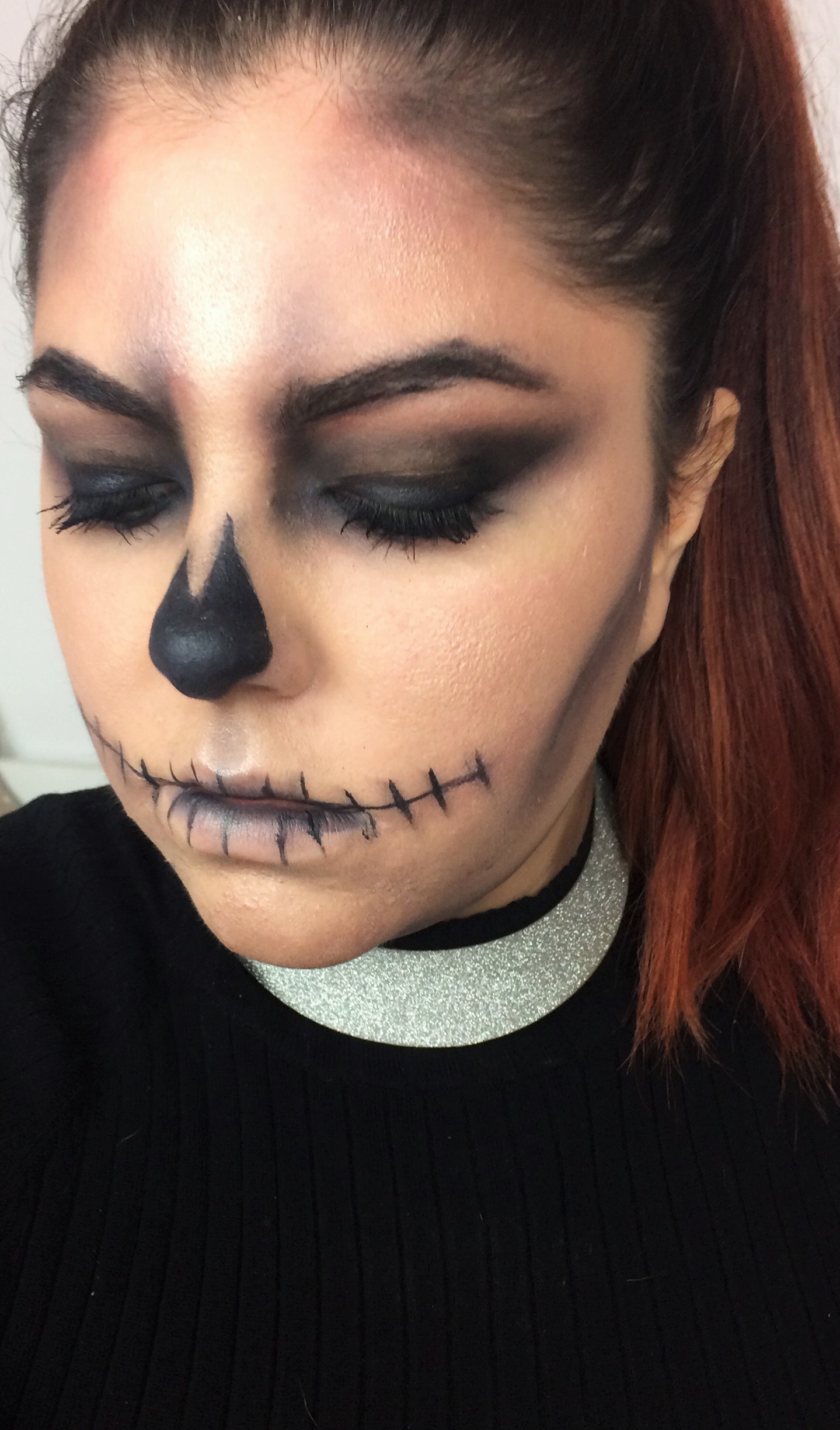Glam and easy skull make up [Click Tore Read More]