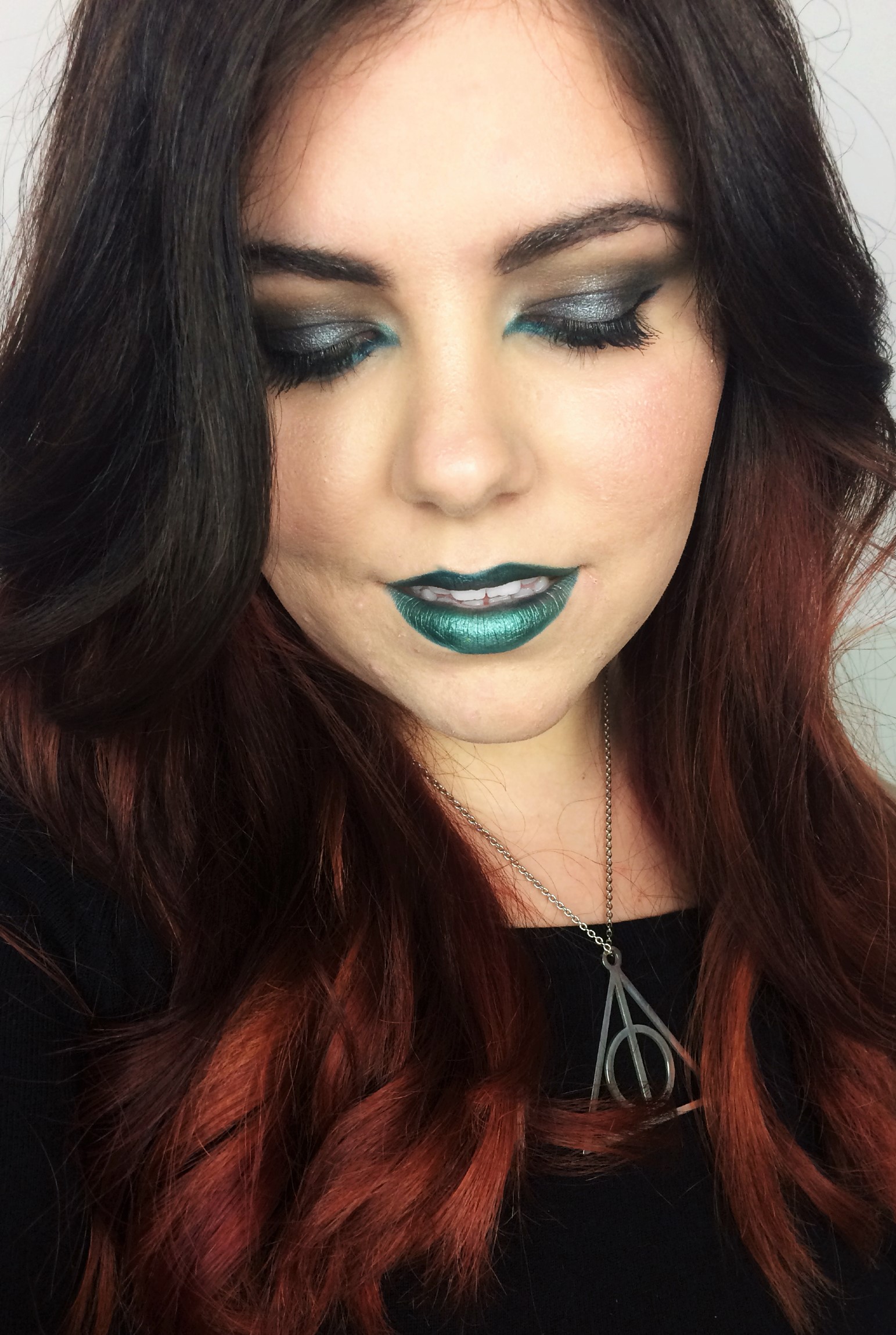 Green and Silver Slytherin Snake Inspired Look [Click to Read More]