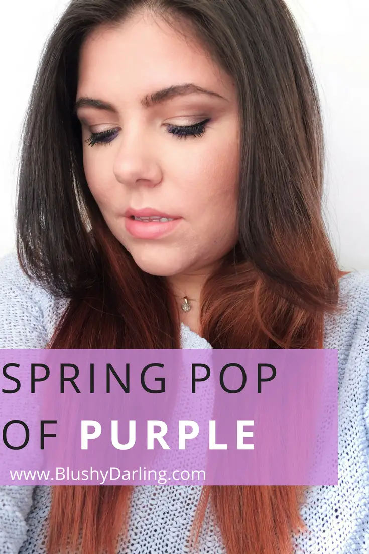 How to use colour in your everyday routine. Pop Of Purple makeup tutorial perfect for a Spring