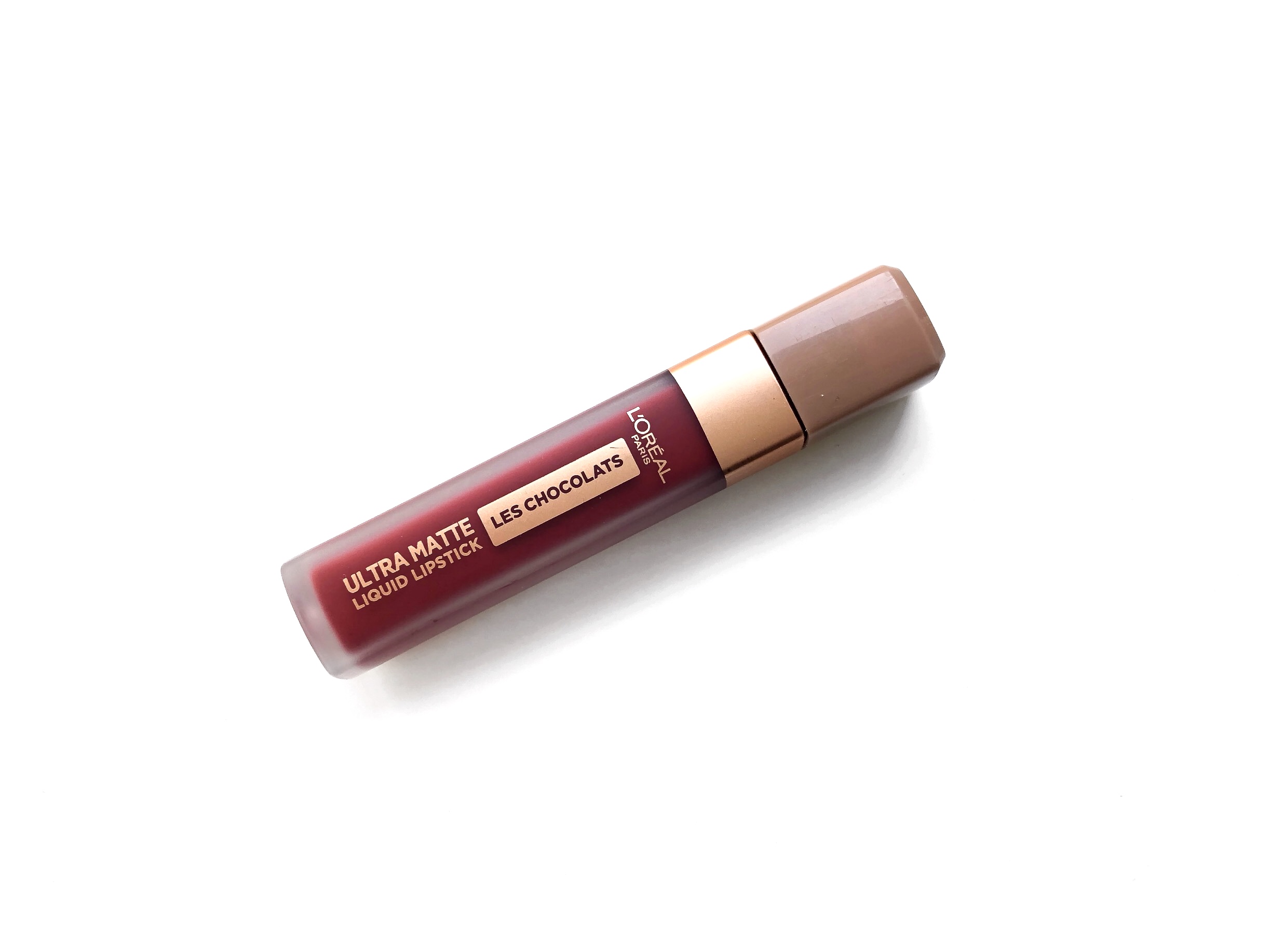 Review L'Oréal Tasty Ruby Les Chocolates Ultra Matte Liquid Lipstick 5-2