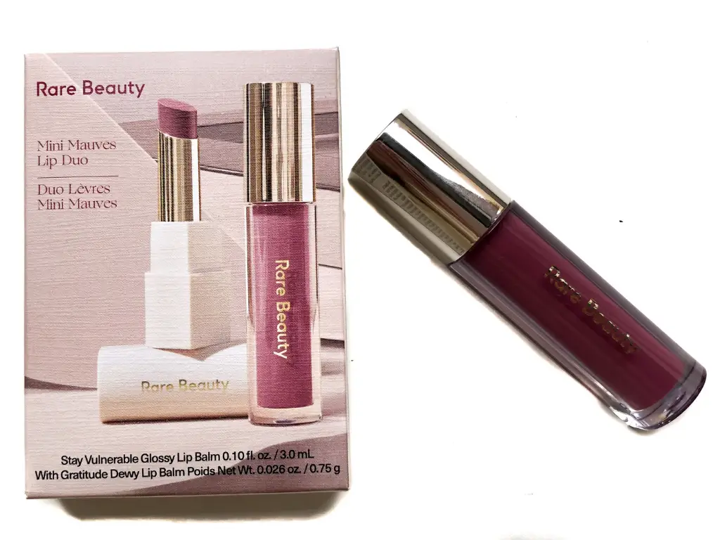 Rare Beauty Nearly Mauve Stay Vulnerable Glossy Lip Balm | Review