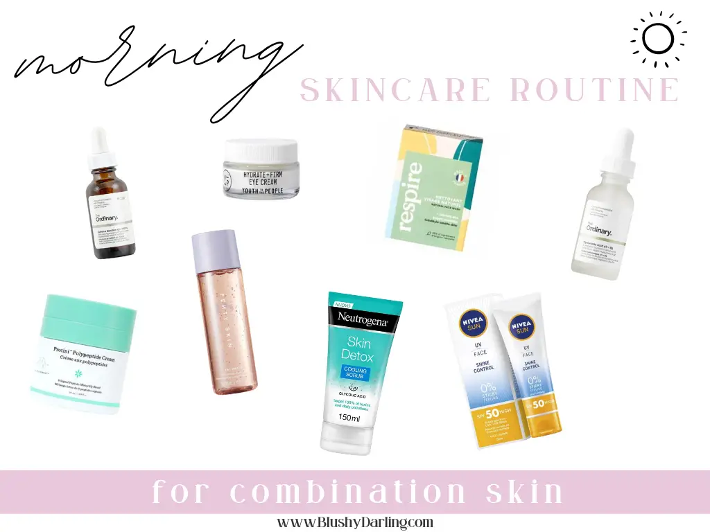 Morning Skincare Routine , morning skincare routine for combination skin , best skin care routine products for combination skin , skin care routine for combination skin with acne , skincare , morning , beauty , 